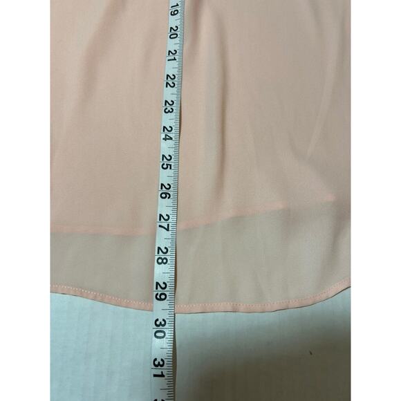 Torrid Top Womens Size 1 Peachy Pink Harper Georgette Pullover 3/4 Sleeve Blouse - Picture 13 of 14